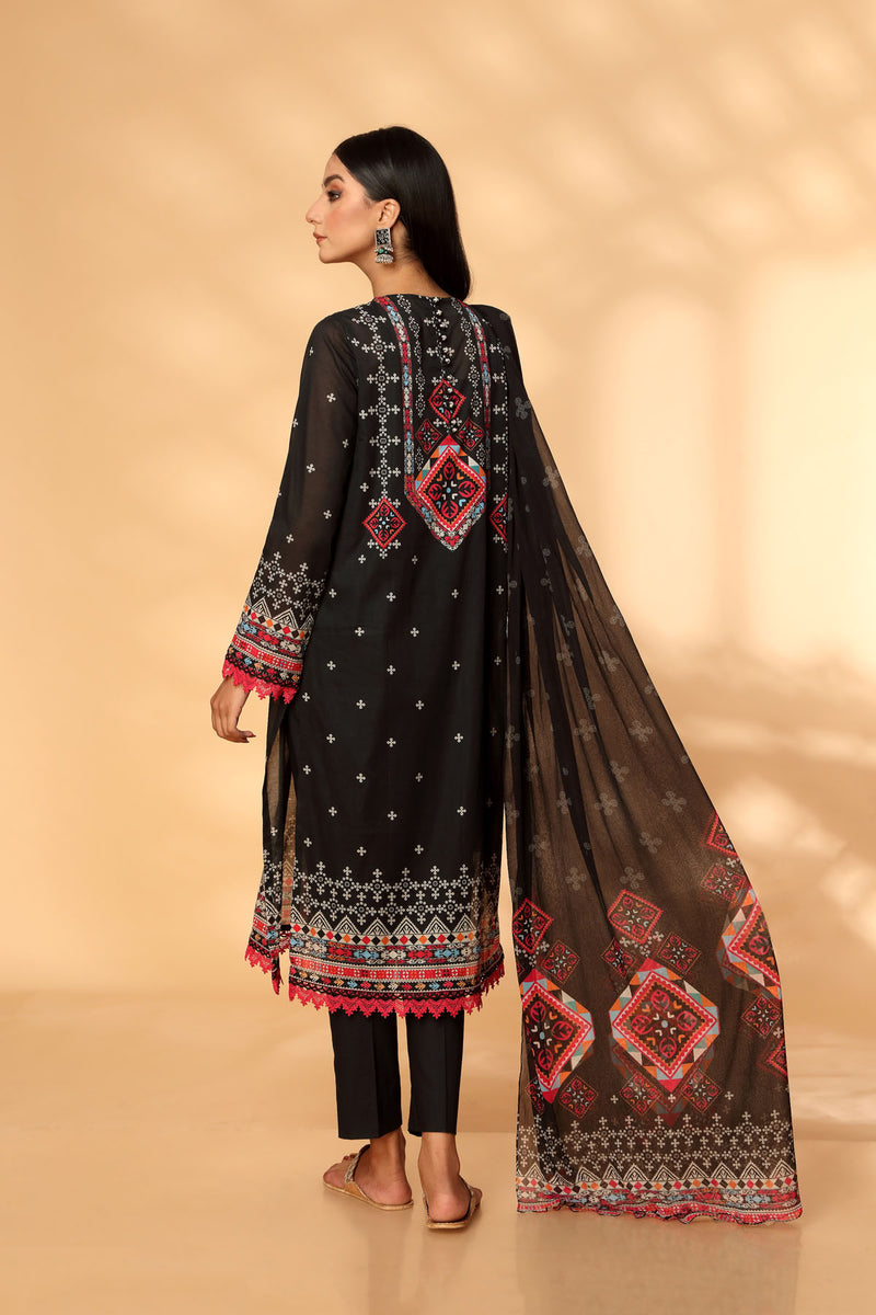 EMBROIDERED & PRINTED LAWN 2 PCS (UNSTITCHED)
