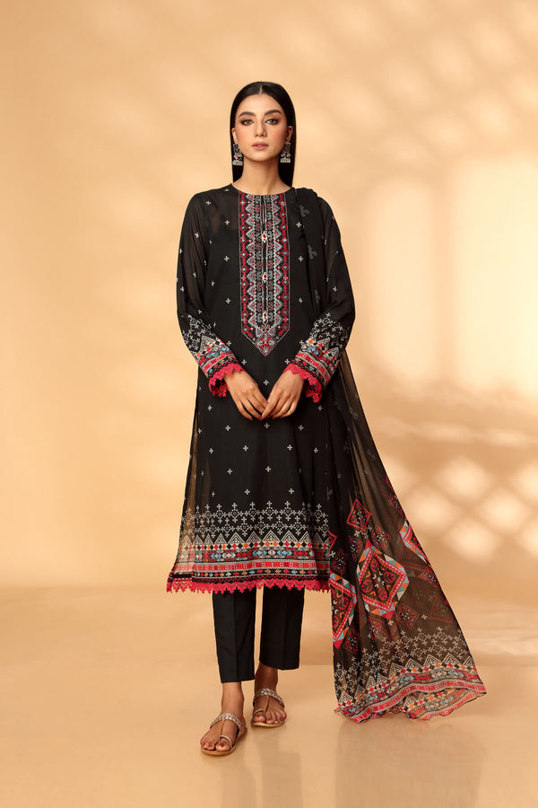 EMBROIDERED & PRINTED LAWN 2 PCS (UNSTITCHED)