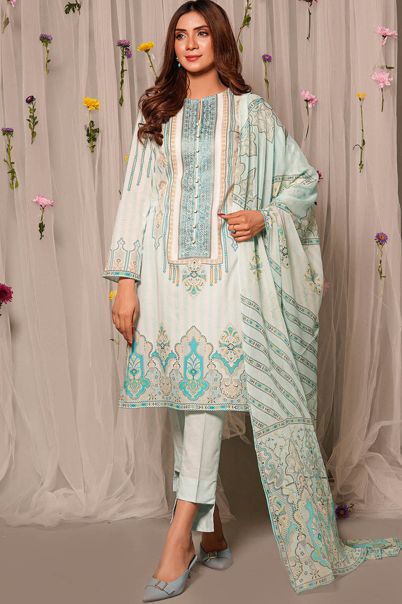PRET PRINTED & EMBROIDERED LAWN 3 PCS