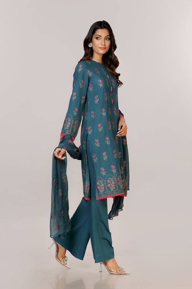 EMBROIDERED  KARANDI LAWN 3PCS