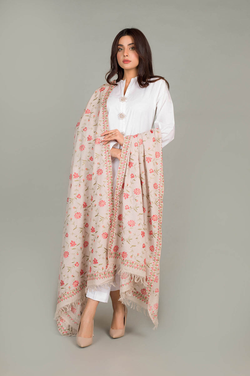 EMBROIDERED  KARANDI LAWN SHAWL