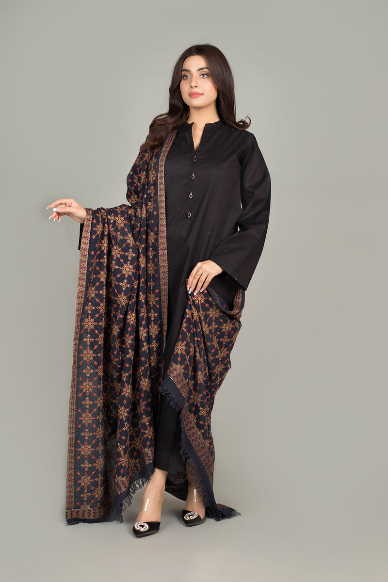 EMBROIDERED  KARANDI LAWN SHAWL