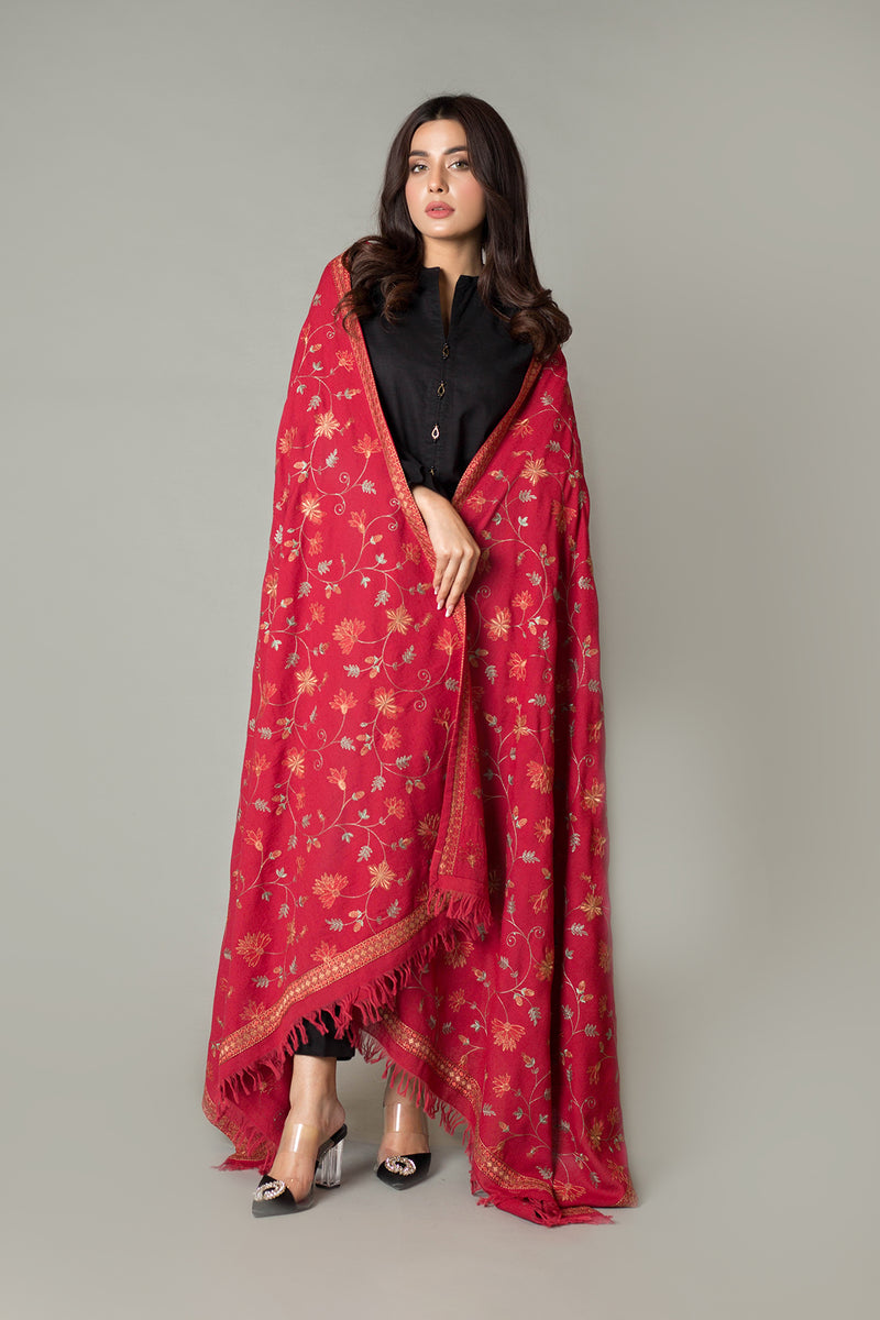 EMBROIDERED  KARANDI LAWN SHAWL
