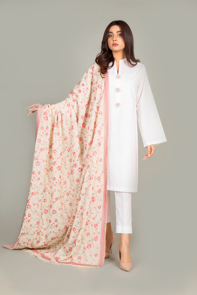 EMBROIDERED  KARANDI LAWN SHAWL