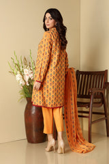 EMBROIDERED  KARANDI LAWN 3PCS