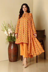 EMBROIDERED  KARANDI LAWN 3PCS