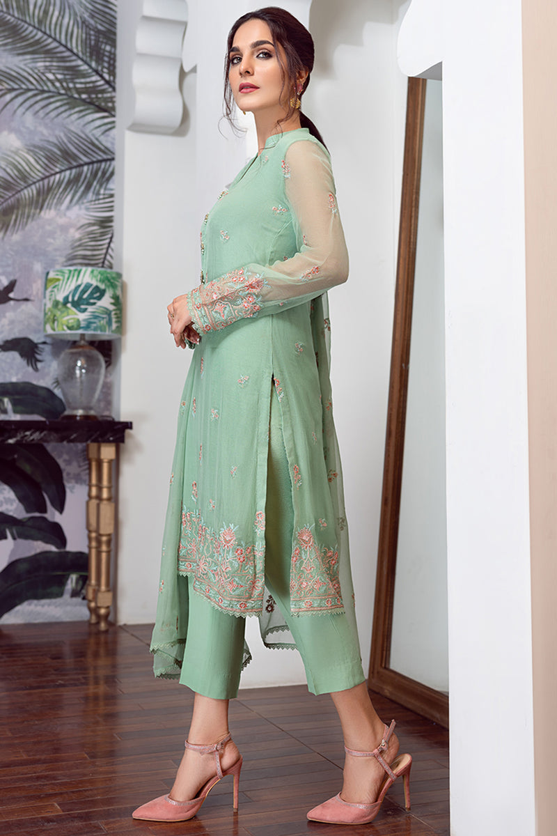 EMBROIDERED CHIFFON 2 PCS SUIT
