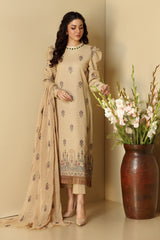 EMBROIDERED COTTON KARANDI 3PCS