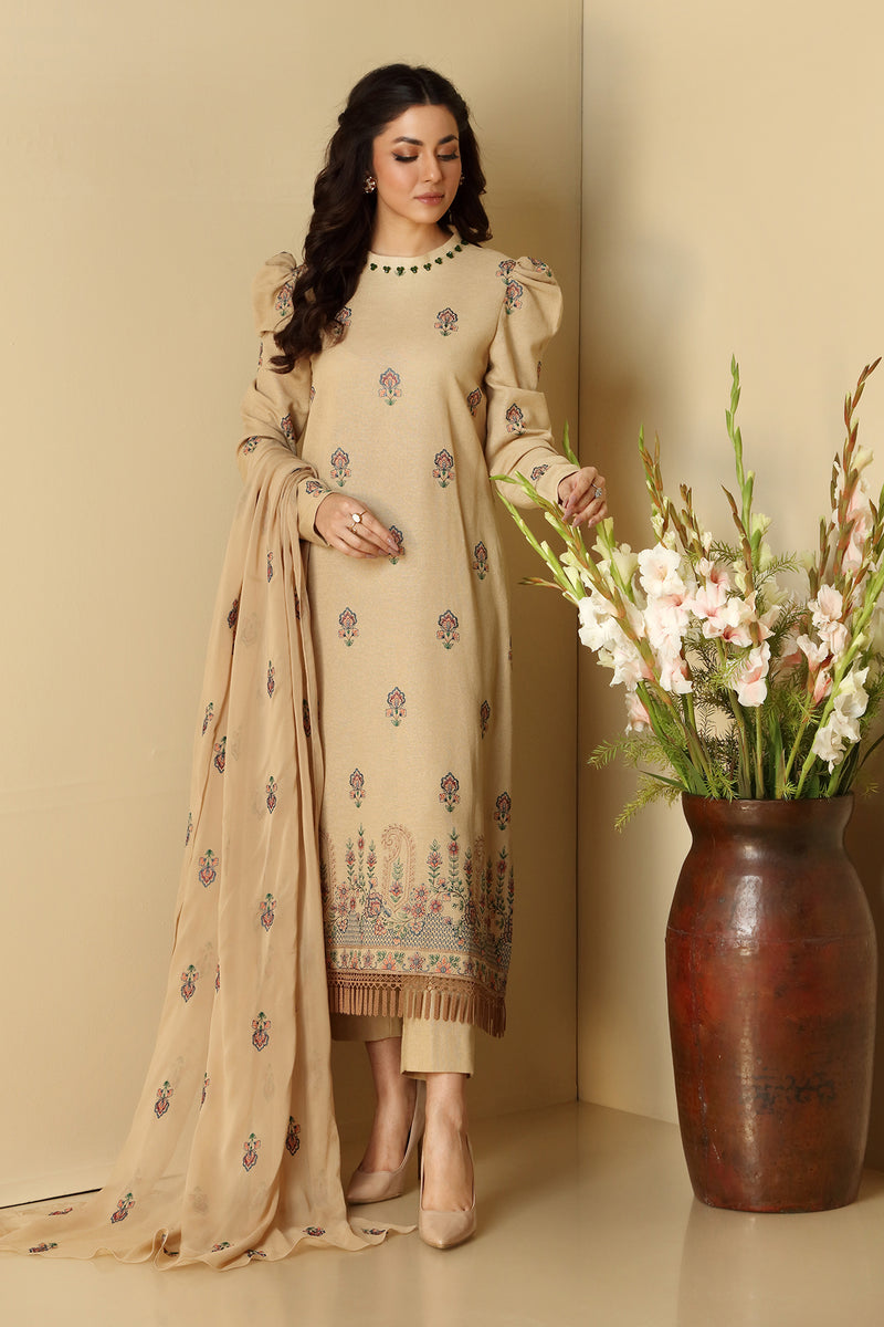 EMBROIDERED COTTON KARANDI 3PCS