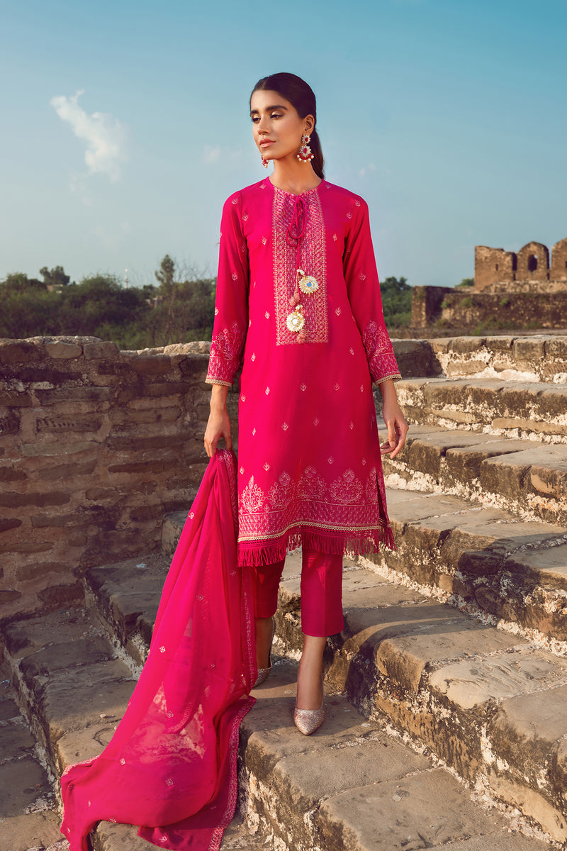 EMBROIDERED  KARANDI LAWN 3PCS