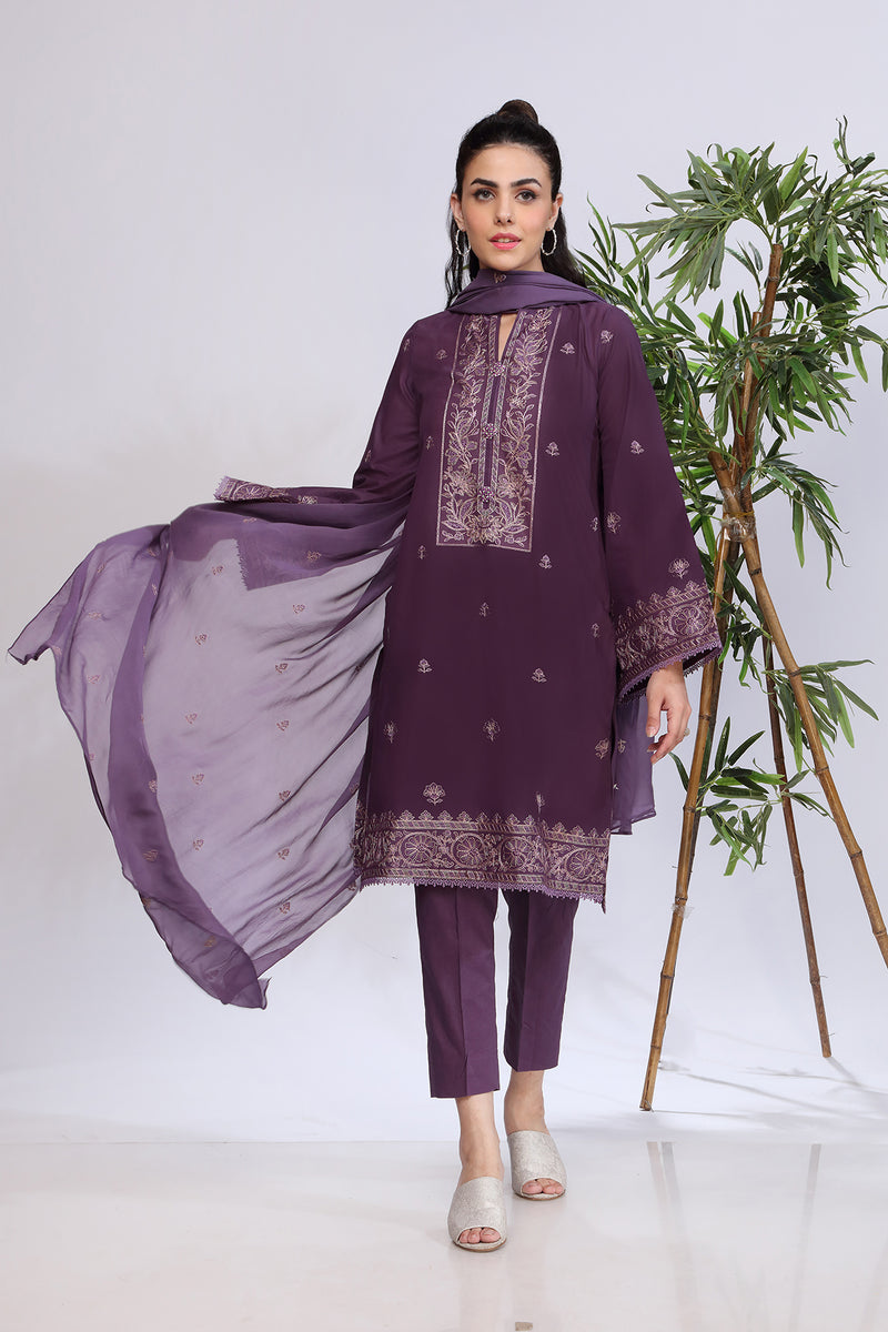 EMBROIDERED  LAWN 3 PCS