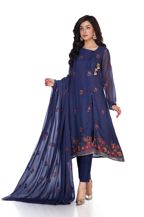 EMBROIDERED  CHIFFON 2 PCS