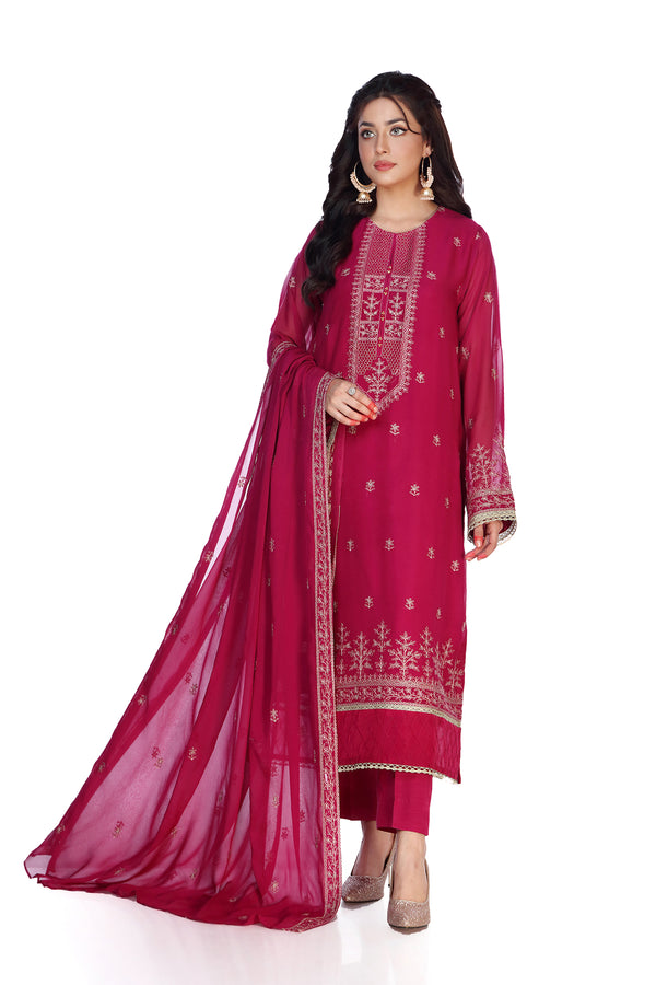 EMBROIDERED  CHIFFON 2 PCS
