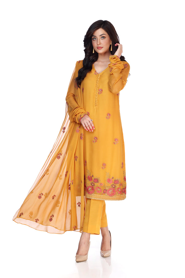 EMBROIDERED  CHIFFON 2 PCS