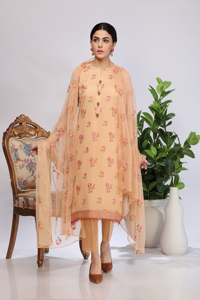 EMBROIDERED  POLYESTER NET 2 PCS