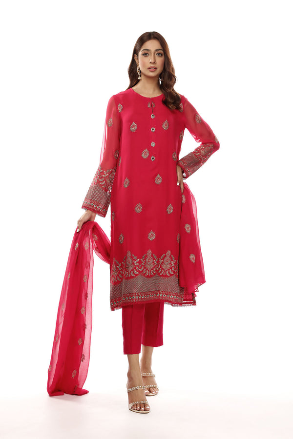 EMBROIDERED  CHIFFON 2 PCS