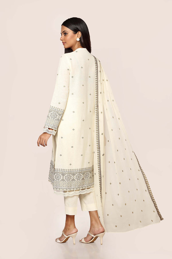 EMBROIDERED COTTON KARANDI 3PCS
