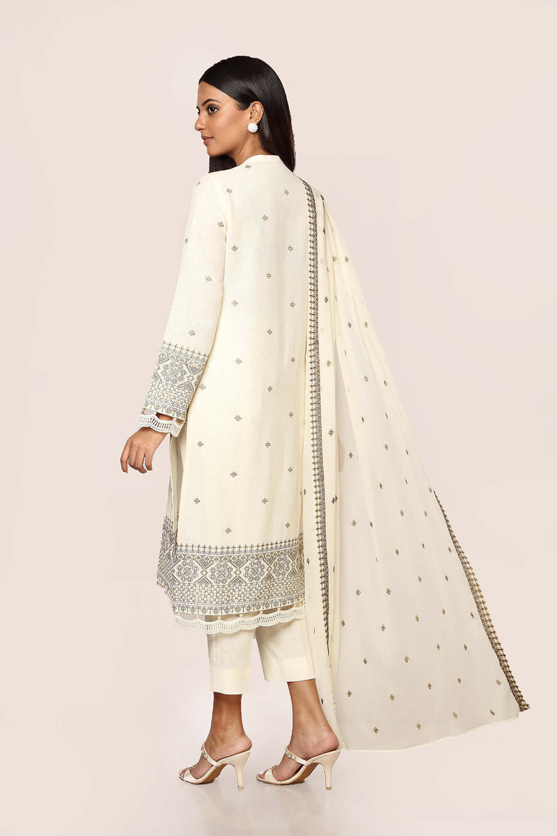 EMBROIDERED COTTON KARANDI 3PCS