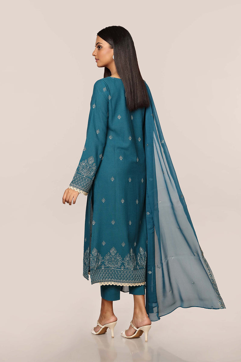 EMBROIDERED  KARANDI LAWN 3PCS