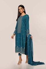 EMBROIDERED  KARANDI LAWN 3PCS