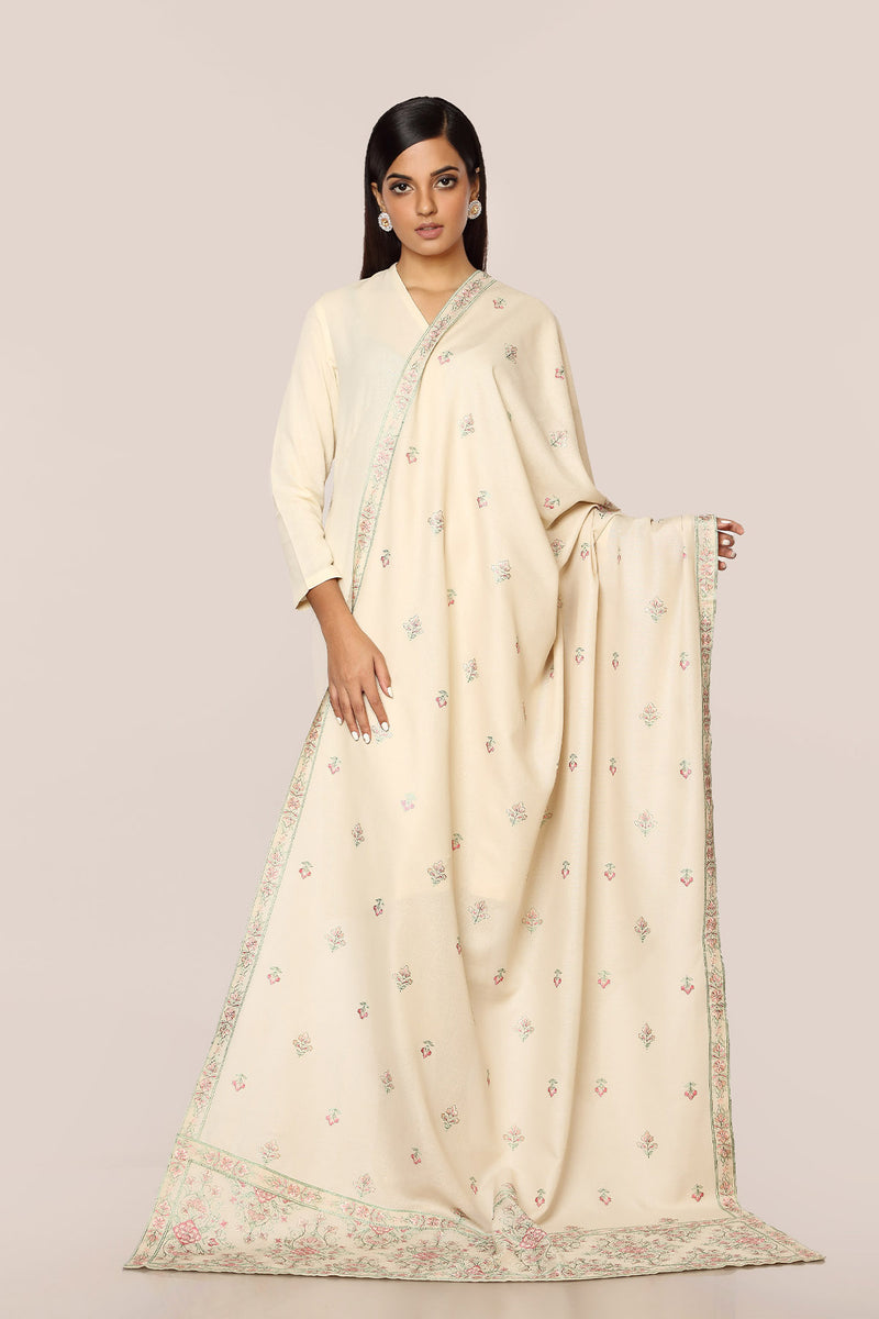 EMBROIDERED  KARANDI LAWN SHAWL