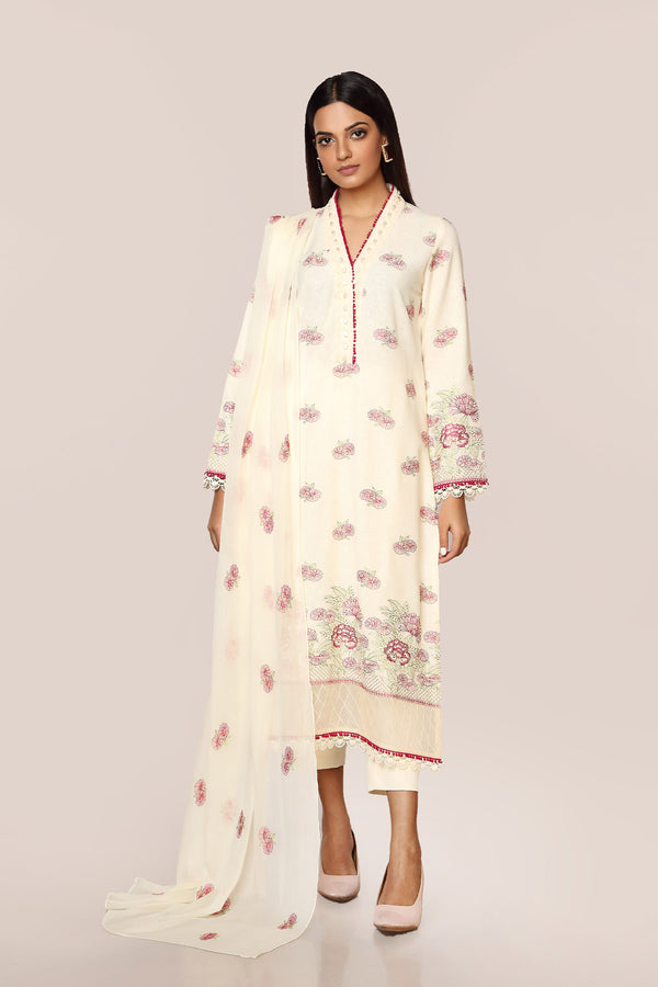 EMBROIDERED COTTON KARANDI 3PCS