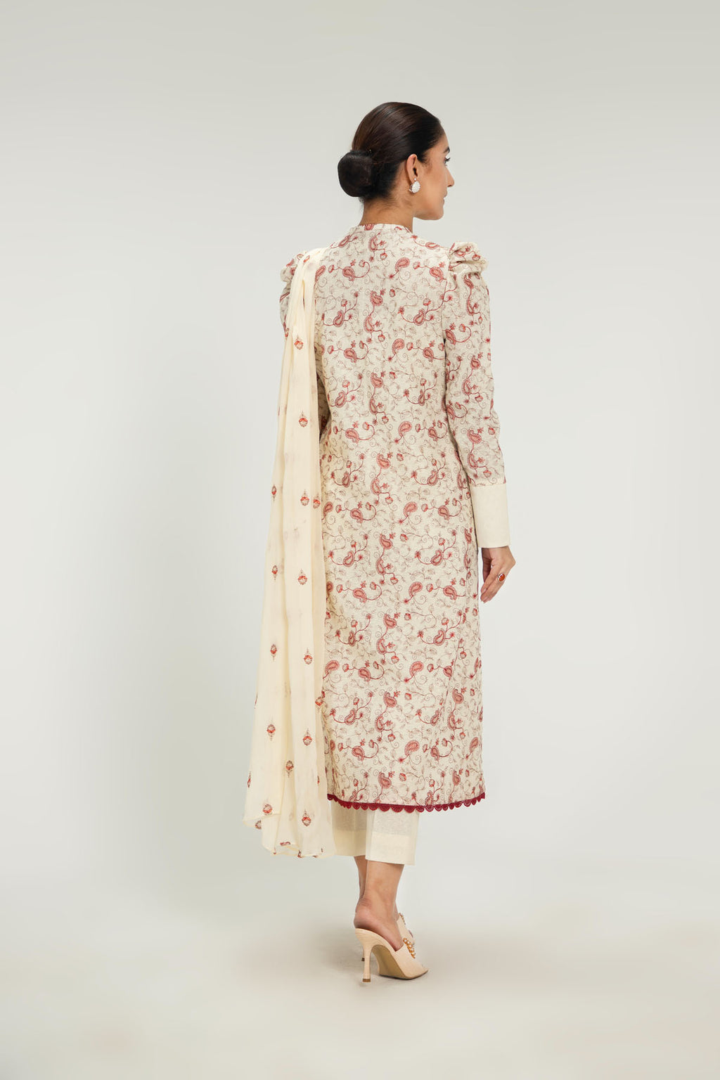 EMBROIDERED COTTON KARANDI 3 PCS (UNSTITCHED) The Fabric Store Pakistan