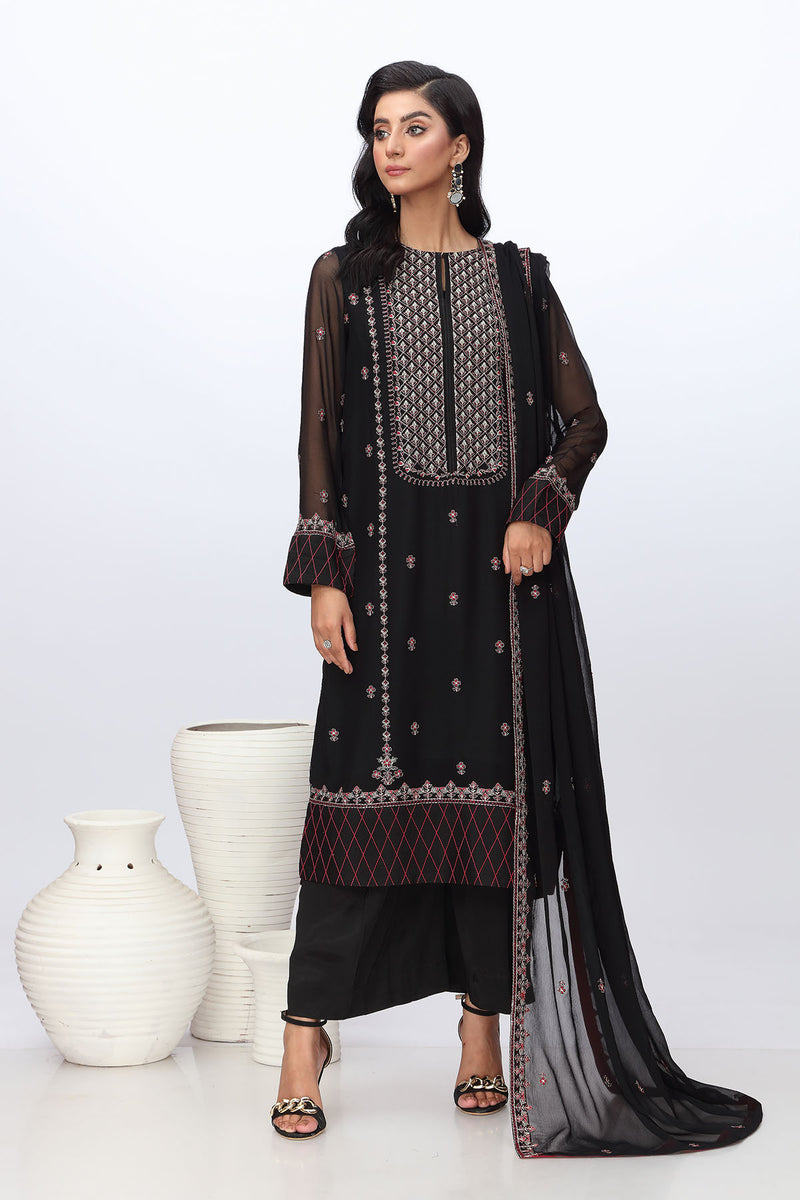 EMBROIDERED CHIFFON 2 PCS (UNSTITCHED)