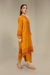 EMBROIDERED COTTON  KARANDI 3PCS (UNSTITCHED)