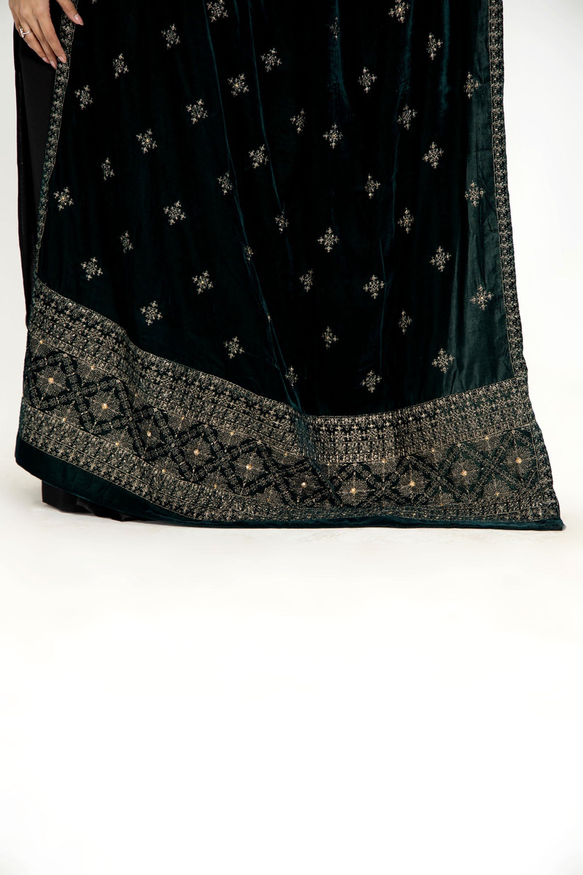 Shehnai by Fabrich Embroidered Velvet Shawl 1 Piece GTS-VS-003 -Mens Collection main image 1