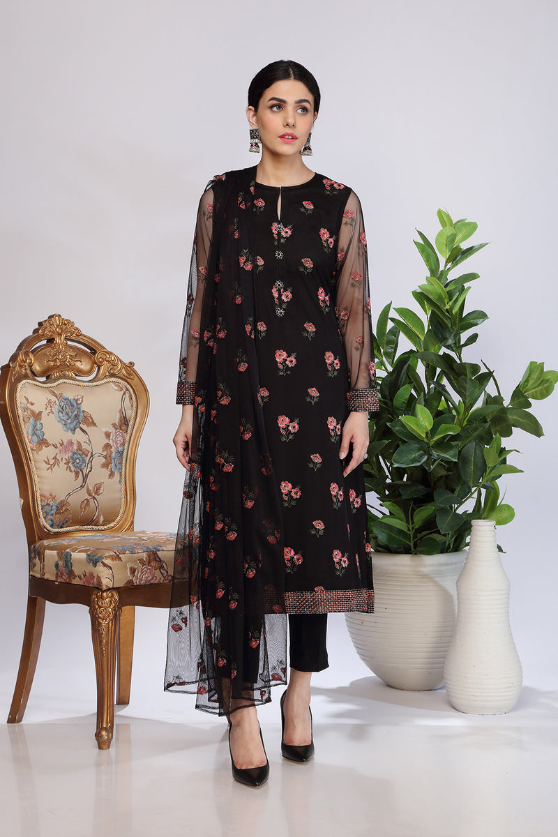 EMBROIDERED  POLYESTER NET 2 PCS