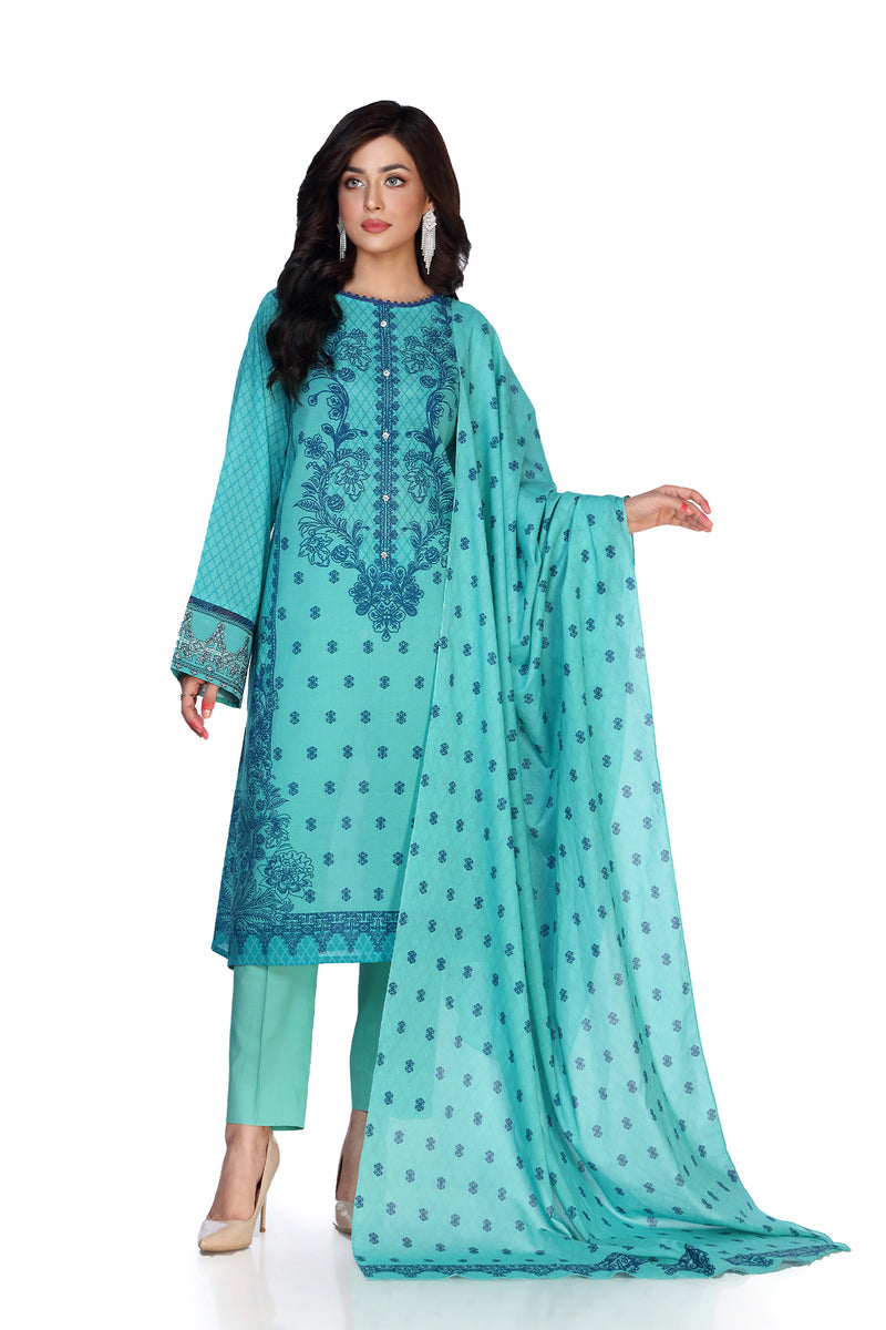 EMBROIDERED & PRINTED LAWN 2 PCS