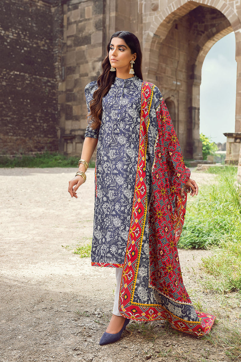 PRINTED KHADDAR 2 PCS