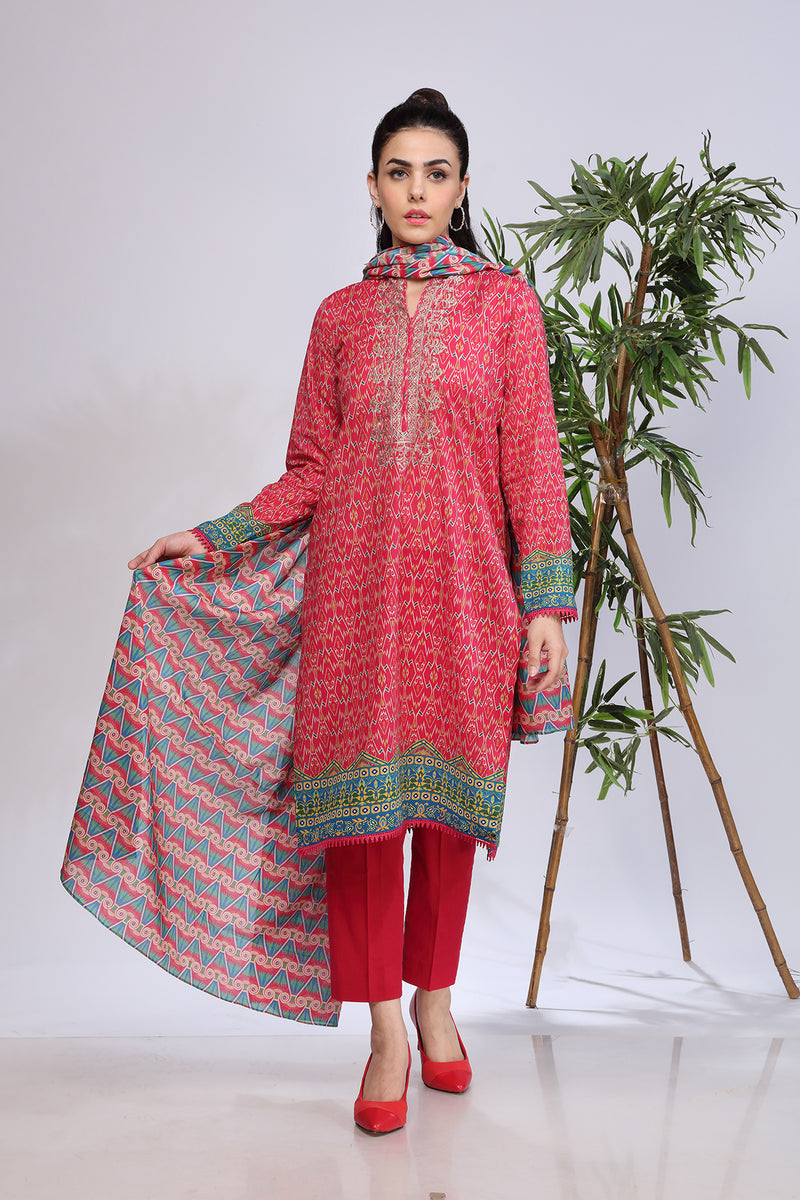 EMBROIDERED & PRINTED LAWN 2 PCS