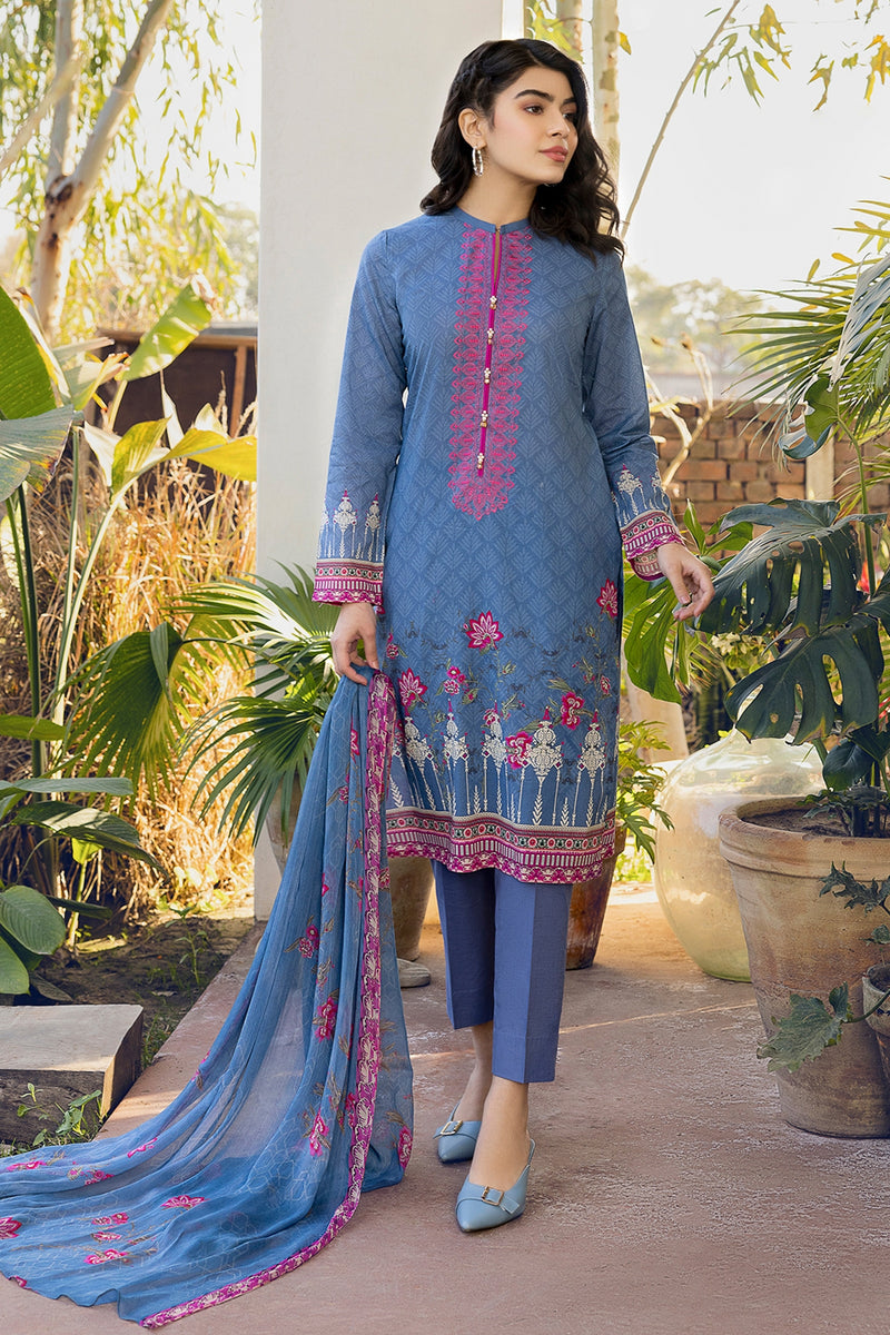 EMBROIDERED & PRINTED LAWN 3 PCS