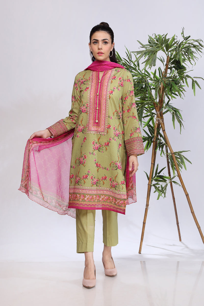 EMBROIDERED & PRINTED LAWN 2 PCS
