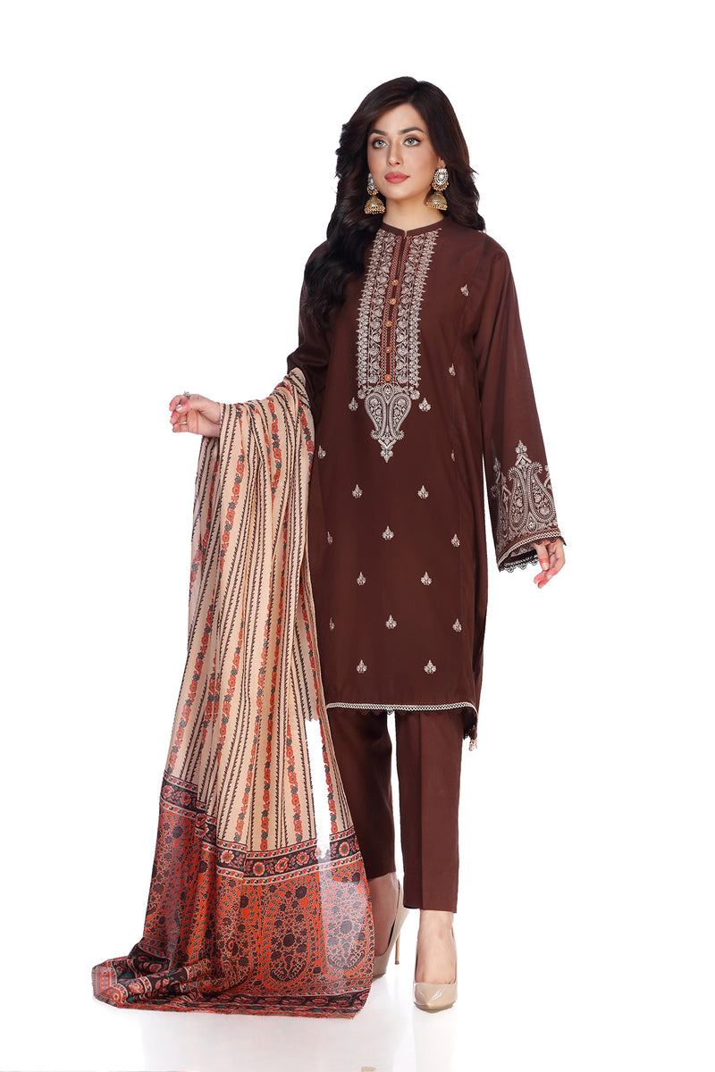 PRET EMBROIDERED & PRINTED LAWN 3 PCS