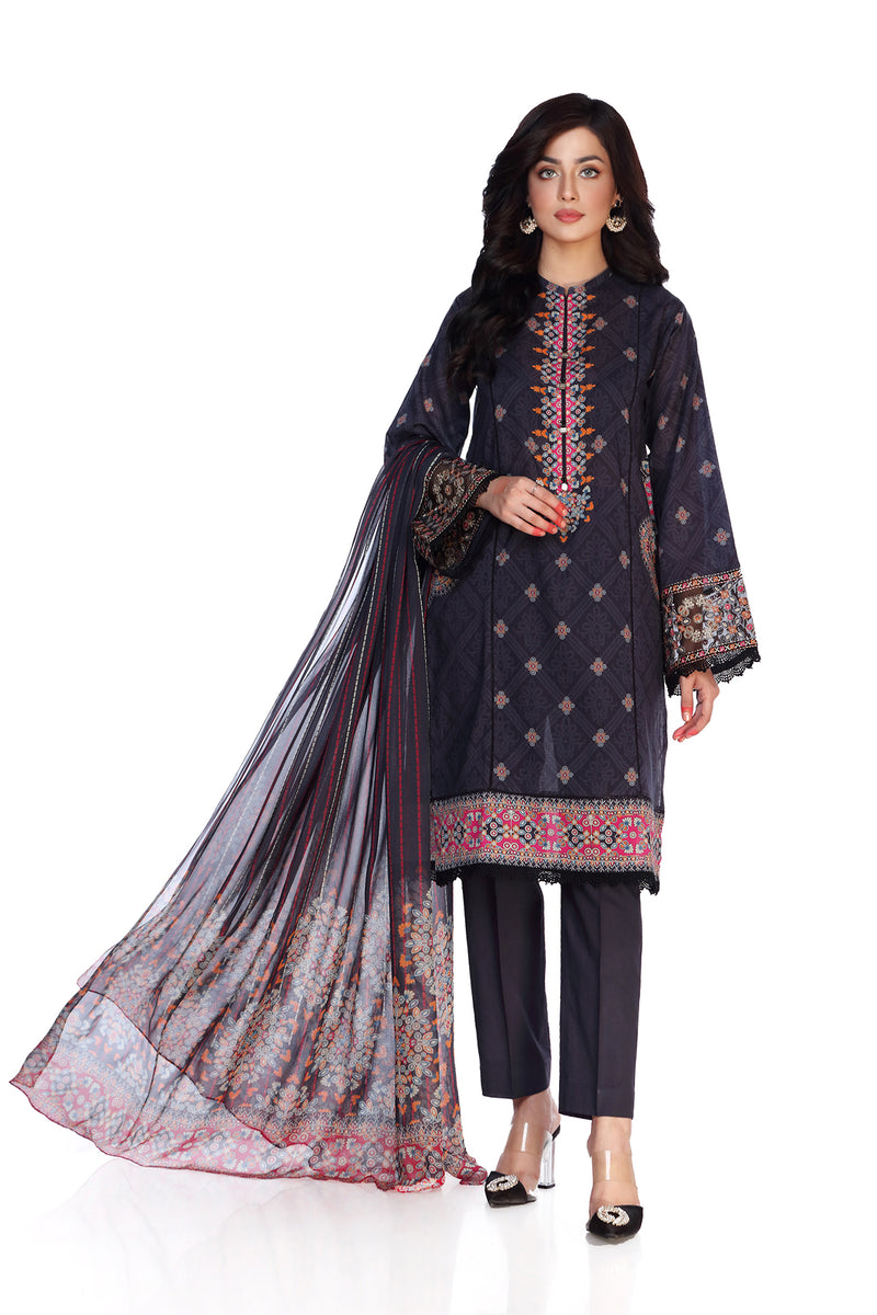 PRET EMBROIDERED & PRINTED LAWN 2 PCS