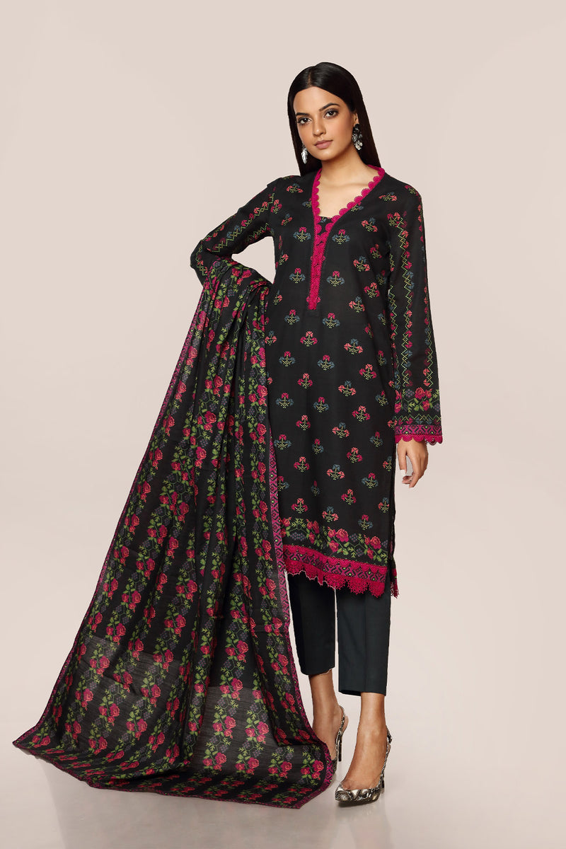 PRINTED KHADDAR 3 PCS