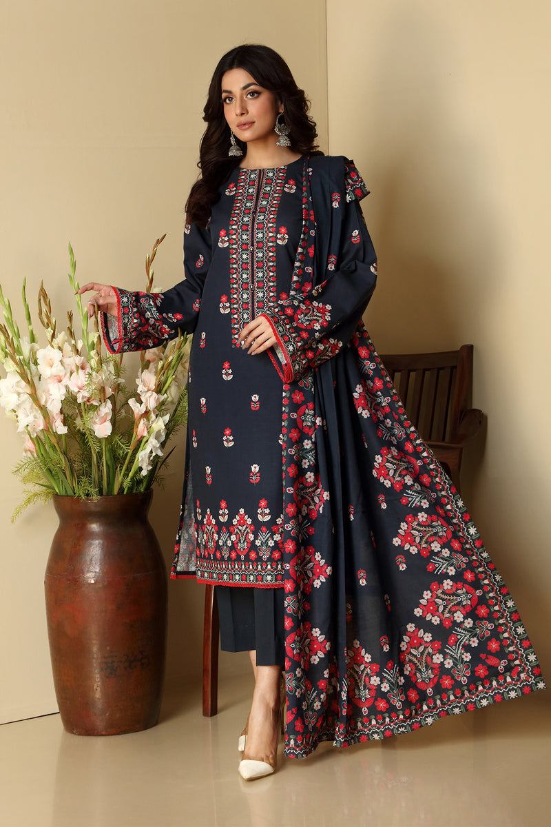 PRINTED KHADDAR 3 PCS