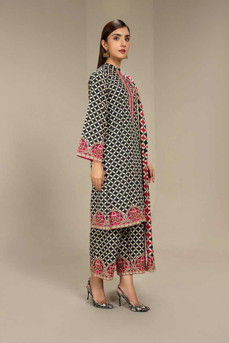 PRET PRINTED KHADDAR 3 PCS