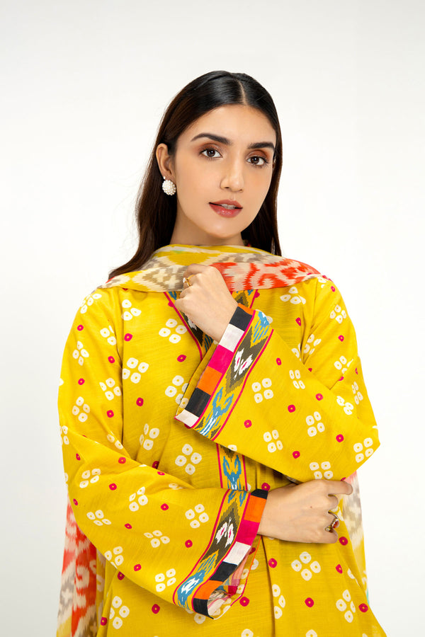 PRINTED KHADDAR 3 PCS (UNSTITCHED)