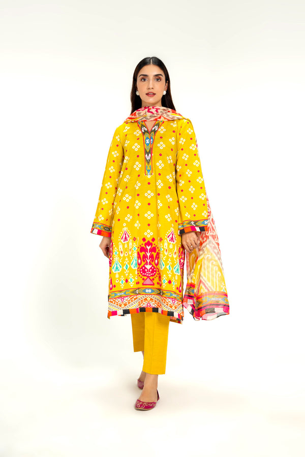 PRINTED KHADDAR 3 PCS (UNSTITCHED)