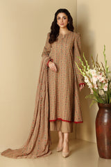 EMBROIDERED KARANDI LAWN 3PCS