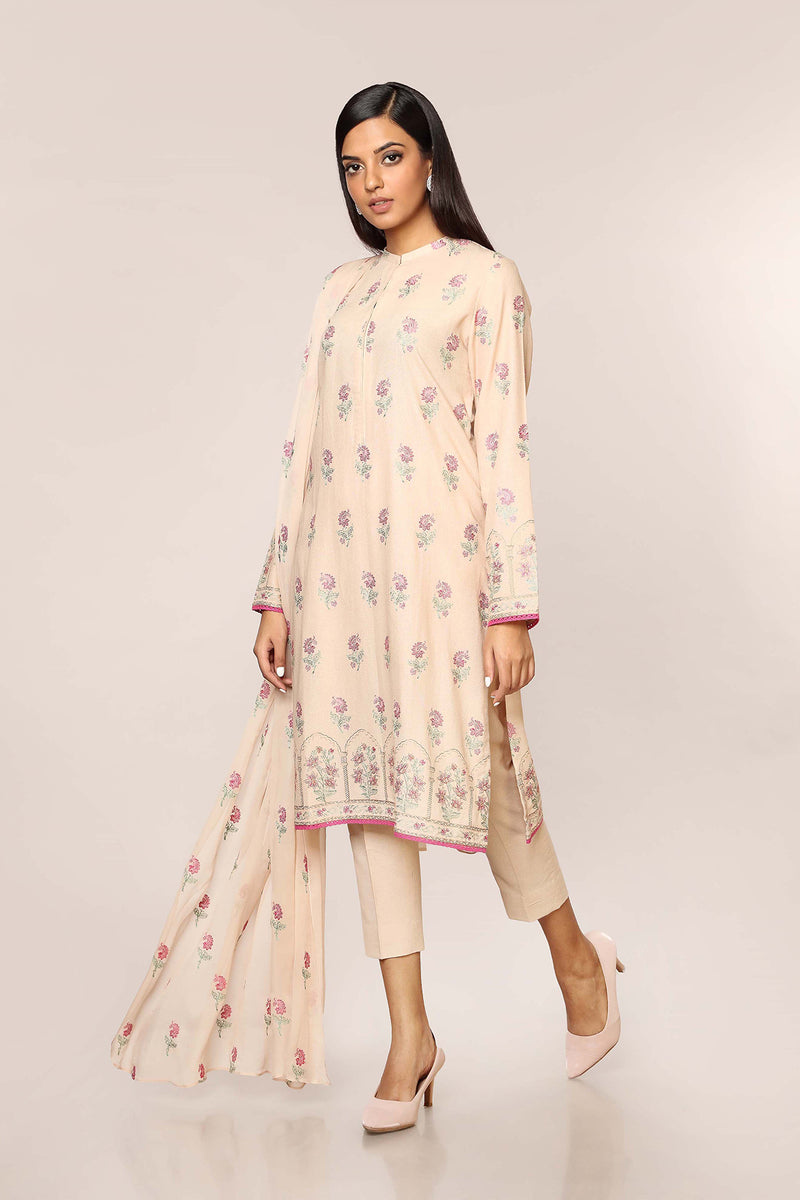 EMBROIDERED  KARANDI LAWN 3PCS