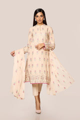 EMBROIDERED  KARANDI LAWN 3PCS