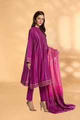 PRET EMBROIDERED & PRINTED LAWN 3 PCS